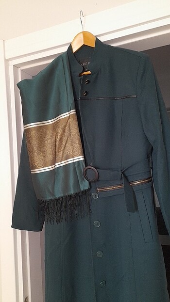 Alvina manto eşarp takım - Görsel 3