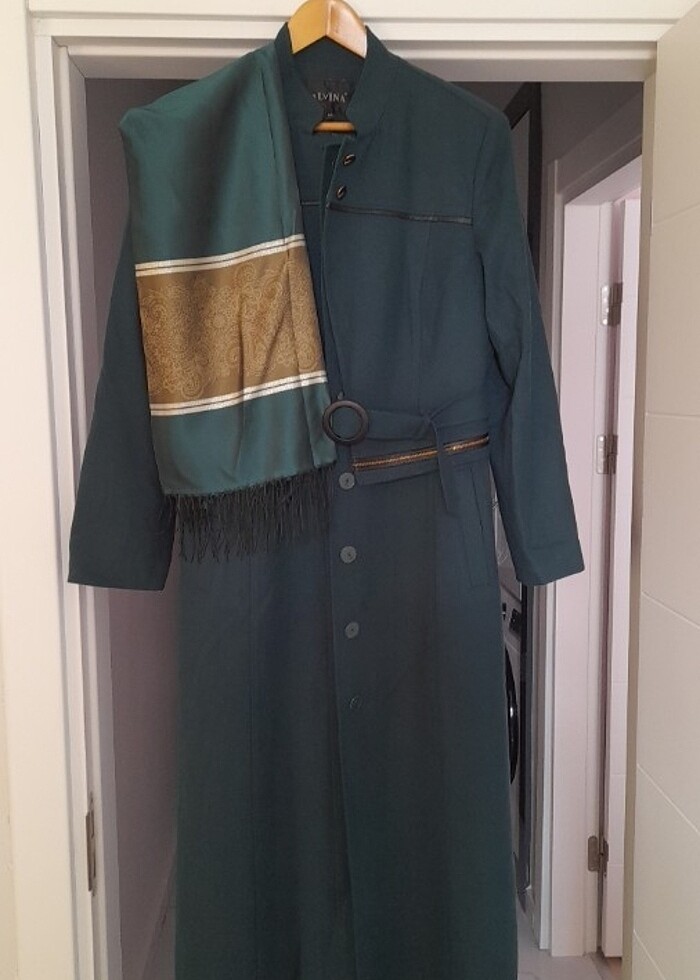 Alvina manto eşarp takım - Görsel 2