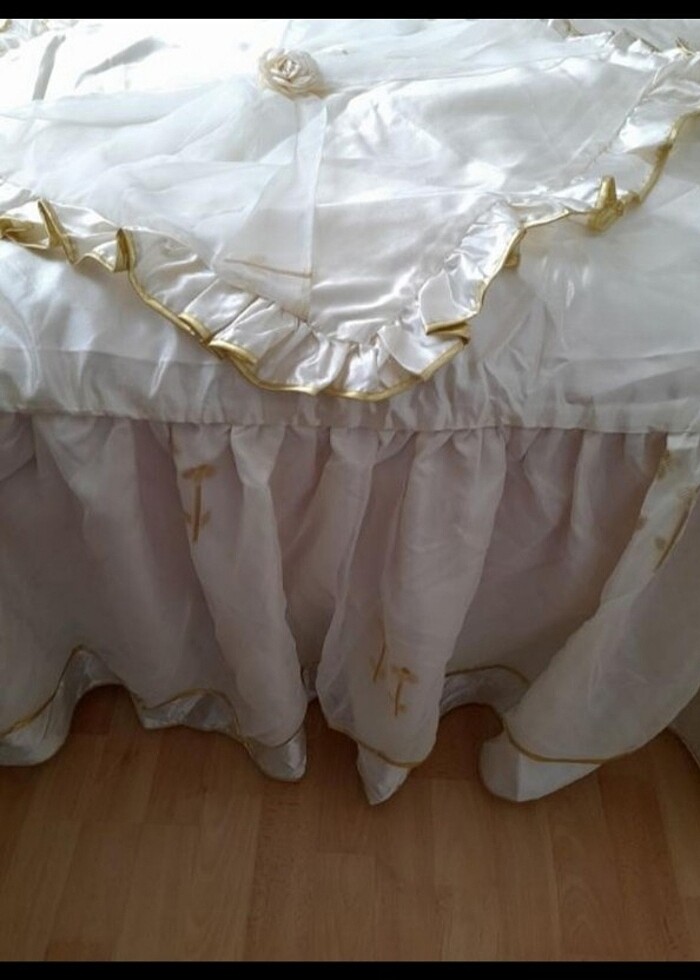 Çift kisilik saten örtü - Görsel 2