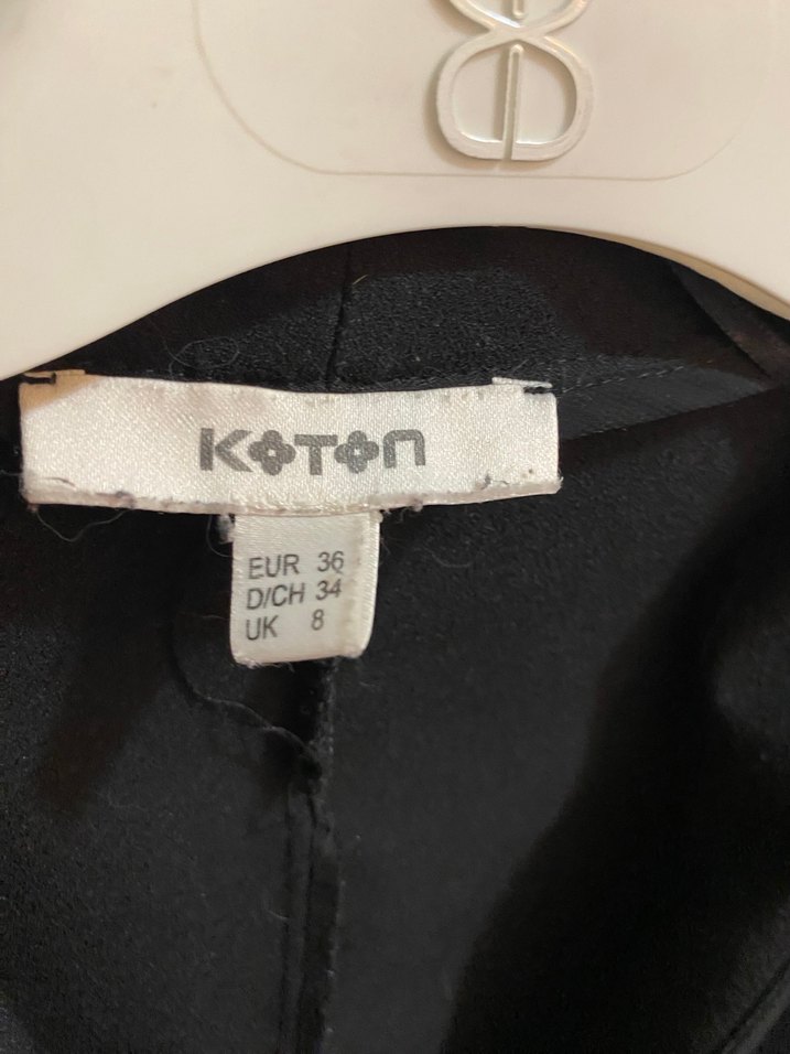 Siyah ince uzun blazer - Görsel 2