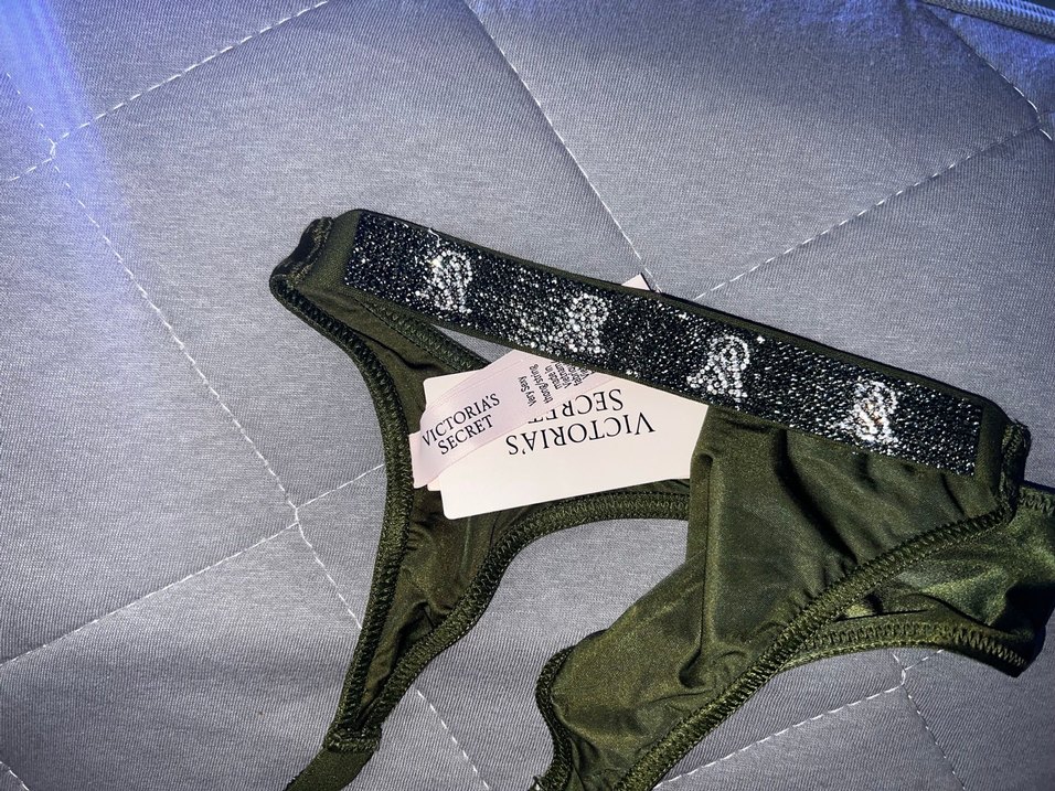 Parlak Yeşil  saten Kadın Tanga - Görsel 5