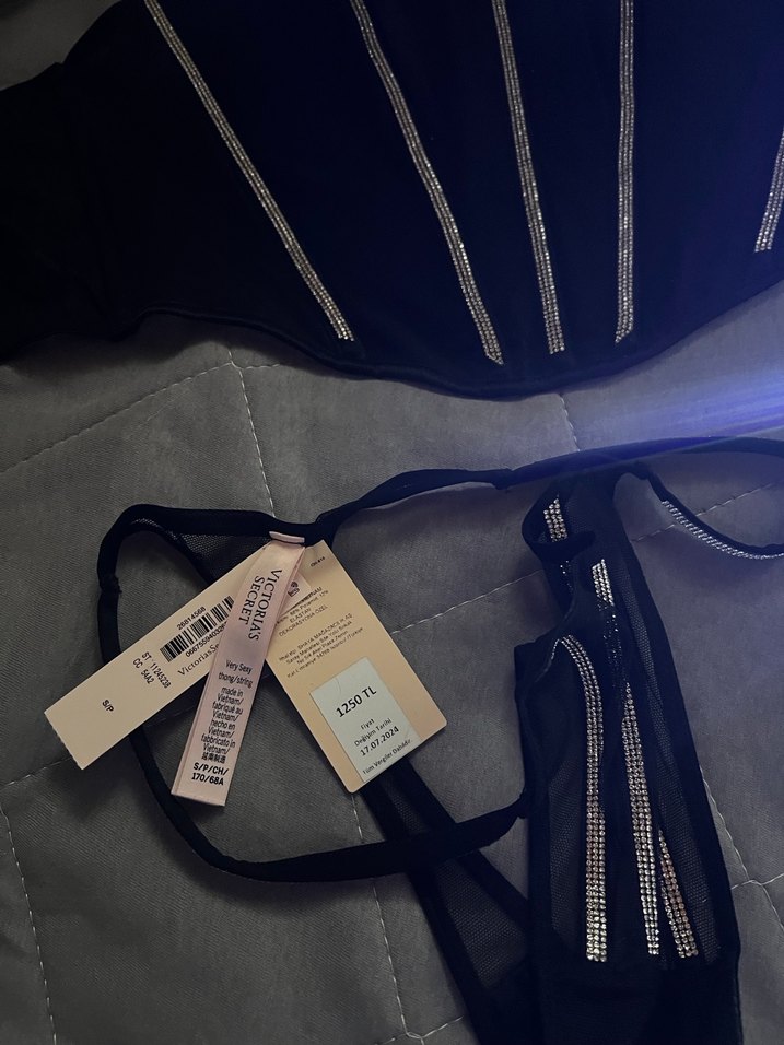 Siyah Gotik Midi Sütyen ve Külot Takımı - Görsel 2