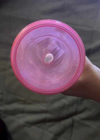 Starbucks Pembe Kapaklı Bardak ve Pipet - Görsel 3