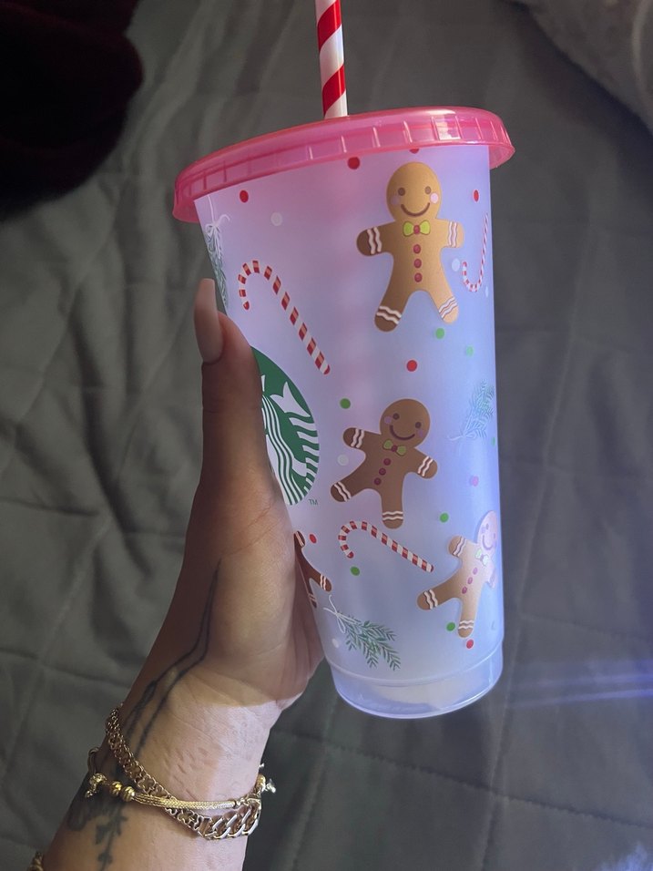 Starbucks Pembe Kapaklı Bardak ve Pipet - Görsel 2