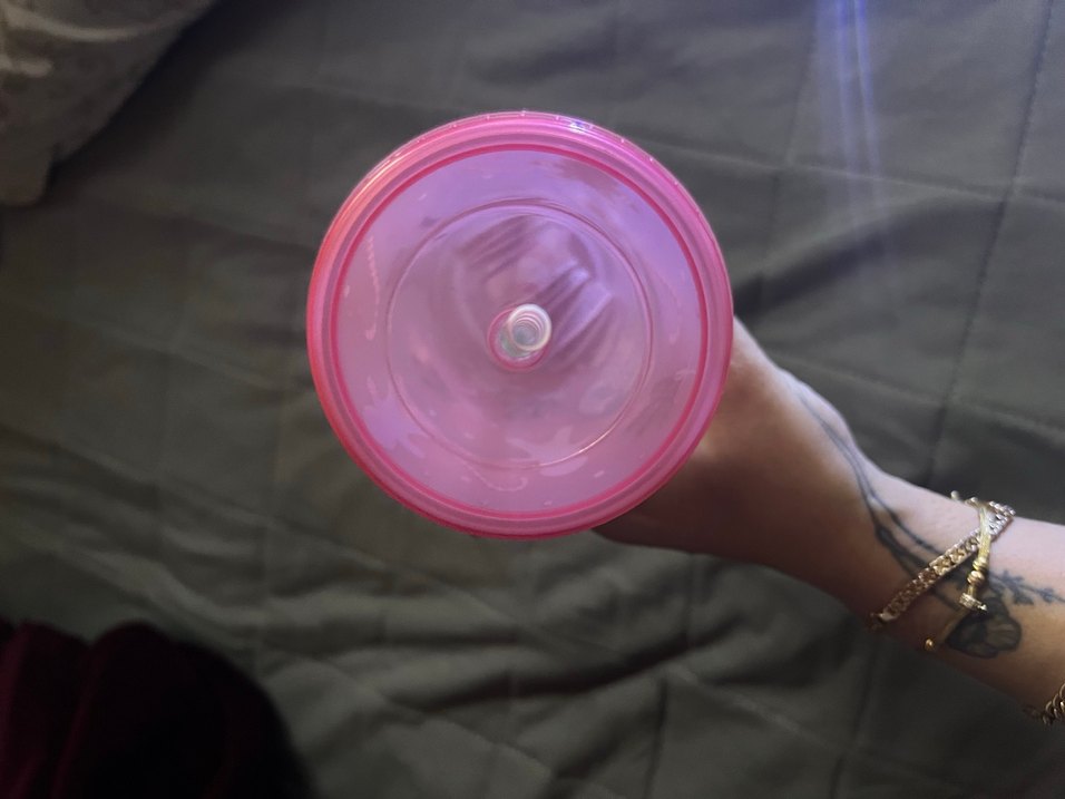 Starbucks Pembe Kapaklı Bardak ve Pipet - Görsel 3