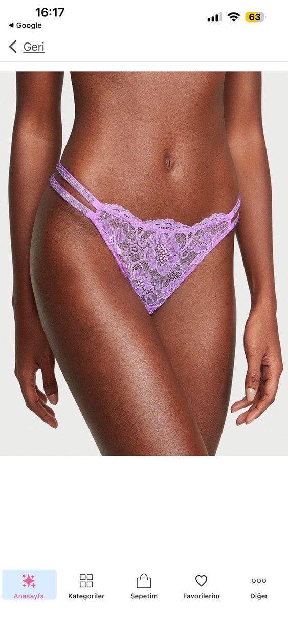 Pastel Mor Dantel Kadın Külot - Görsel 2
