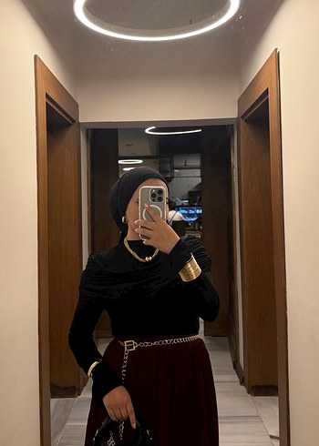 Bordo Piliseli Uzun Etek - Görsel 2