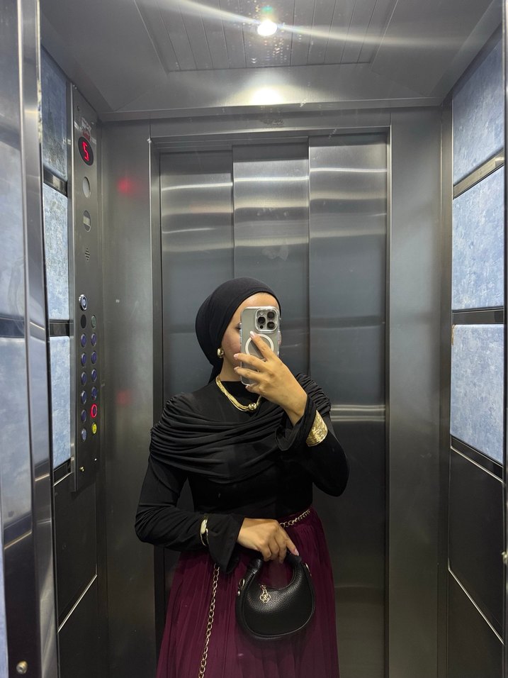 Bordo Piliseli Uzun Etek - Görsel 3