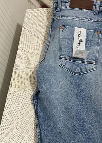 Gri Düz Kesim Kot Pantolon - Görsel 2