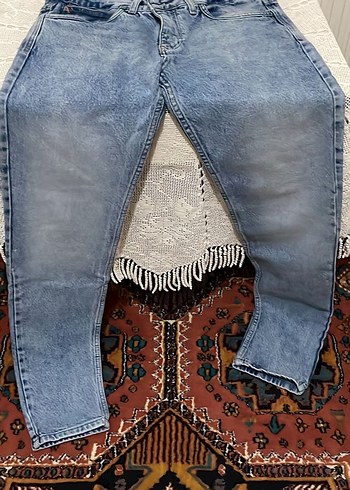 Gri Düz Kesim Kot Pantolon - Görsel 5