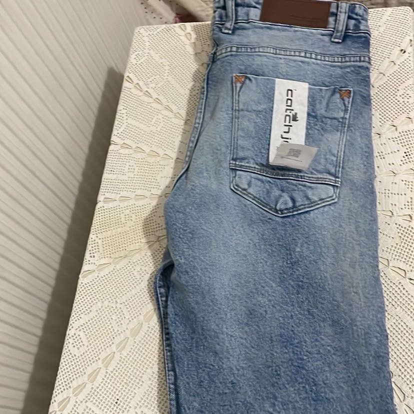 Gri Düz Kesim Kot Pantolon - Görsel 2