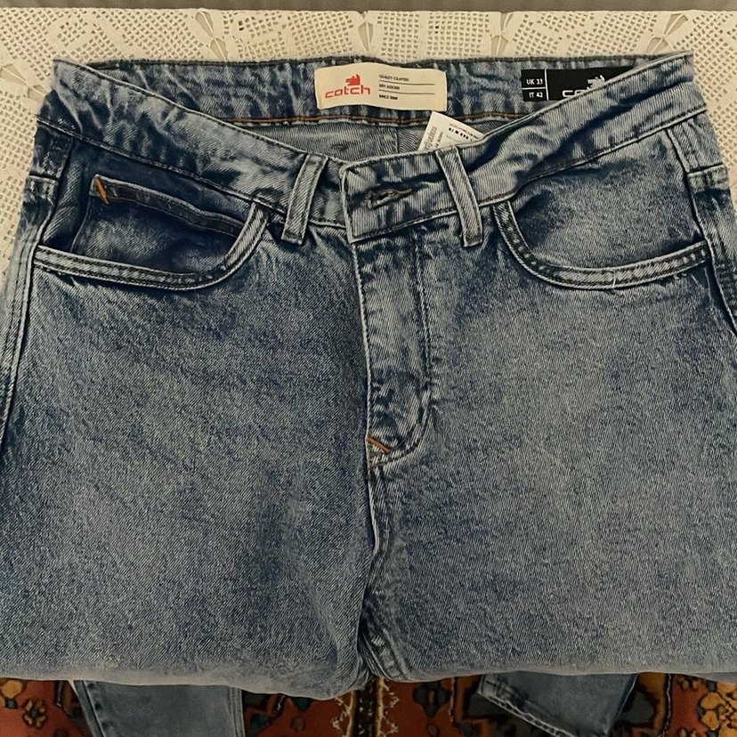 Gri Düz Kesim Kot Pantolon - Görsel 4