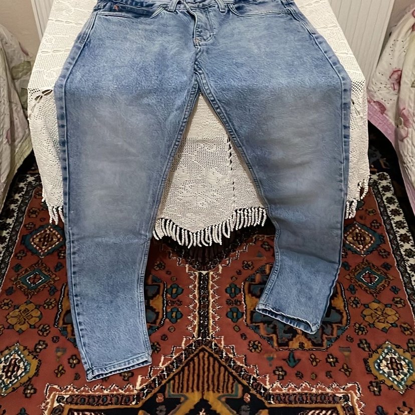 Gri Düz Kesim Kot Pantolon - Görsel 5