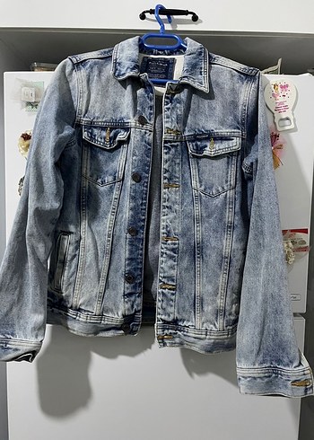 Bol Kesim Gri Denim Ceket - Görsel 2