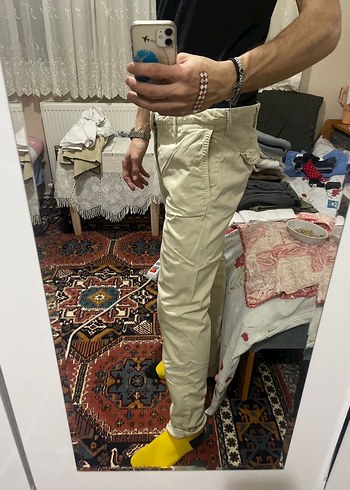 Camel Renk Kemerli Erkek Pantolon - Görsel 2