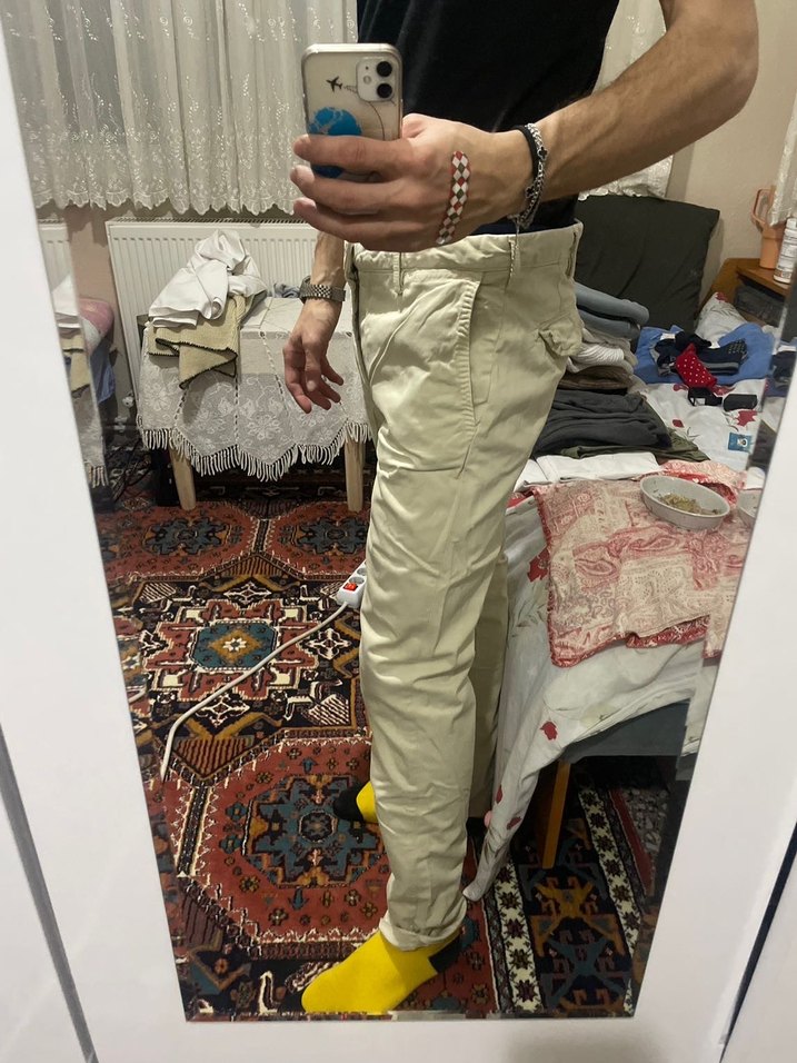 Camel Renk Kemerli Erkek Pantolon - Görsel 2