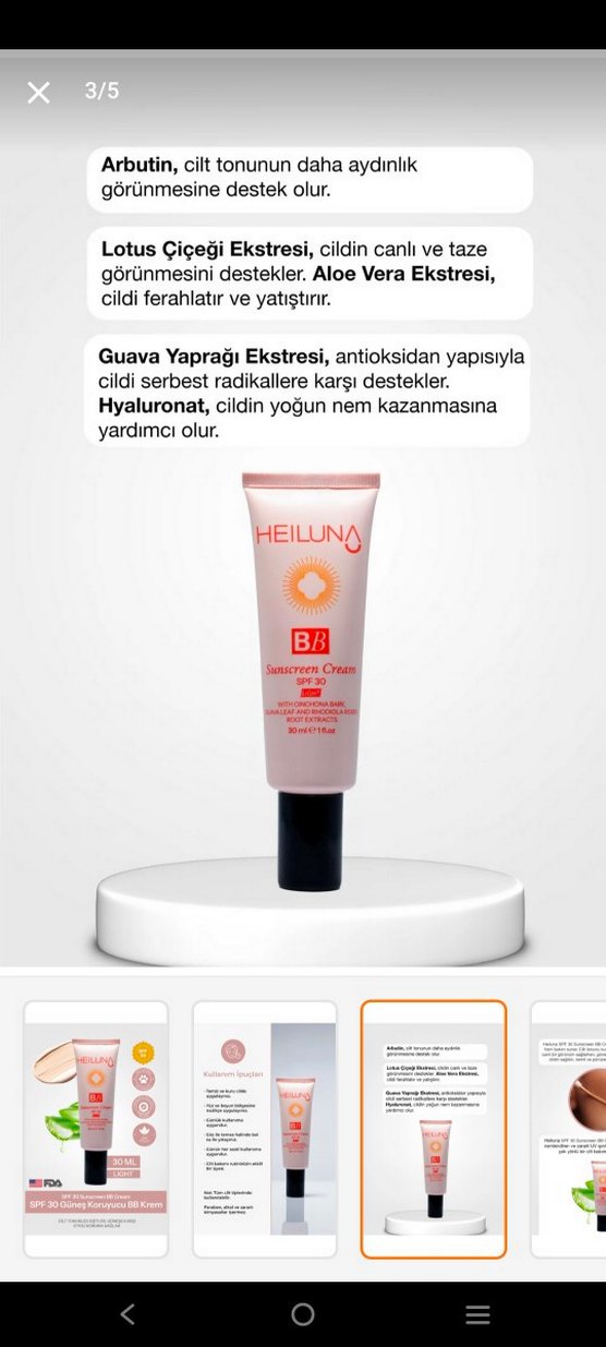 SPF 30 Güneş Koruyucu BB Krem 30ml - Görsel 3