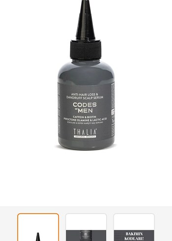 Thalia Codes Erkek Saç Serumu - Dökülme ve Kepek Karşıtı - Görsel 2
