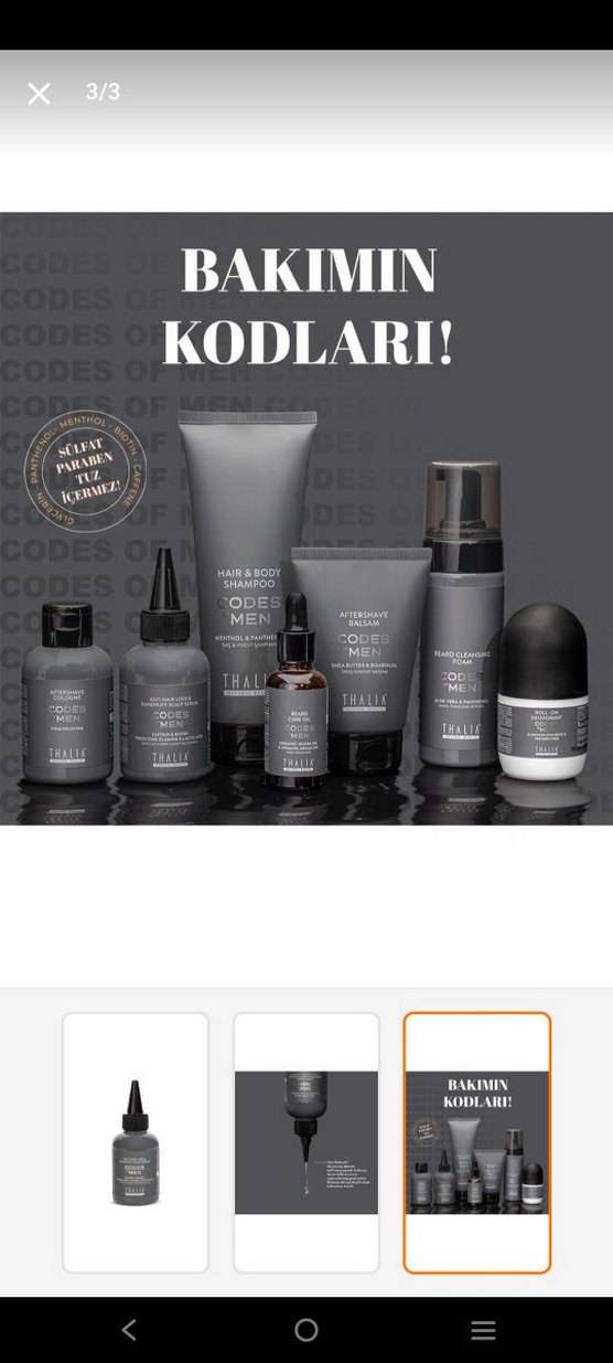 Thalia Codes Erkek Saç Serumu - Dökülme ve Kepek Karşıtı - Görsel 4