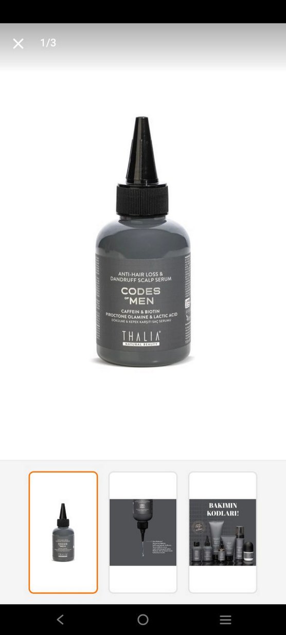Thalia Codes Erkek Saç Serumu - Dökülme ve Kepek Karşıtı - Görsel 2