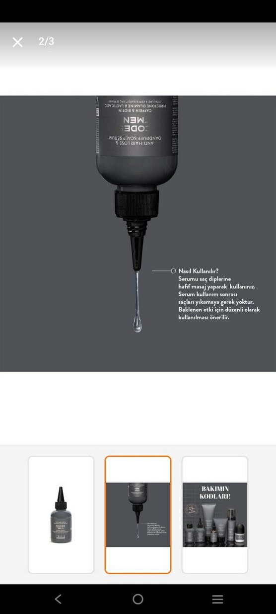 Thalia Codes Erkek Saç Serumu - Dökülme ve Kepek Karşıtı - Görsel 3