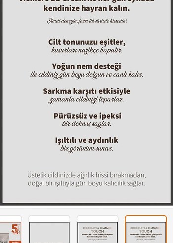 Viemore Chocolate & Chasmere Touch BB Krem SPF50+ 30ml - Görsel 4