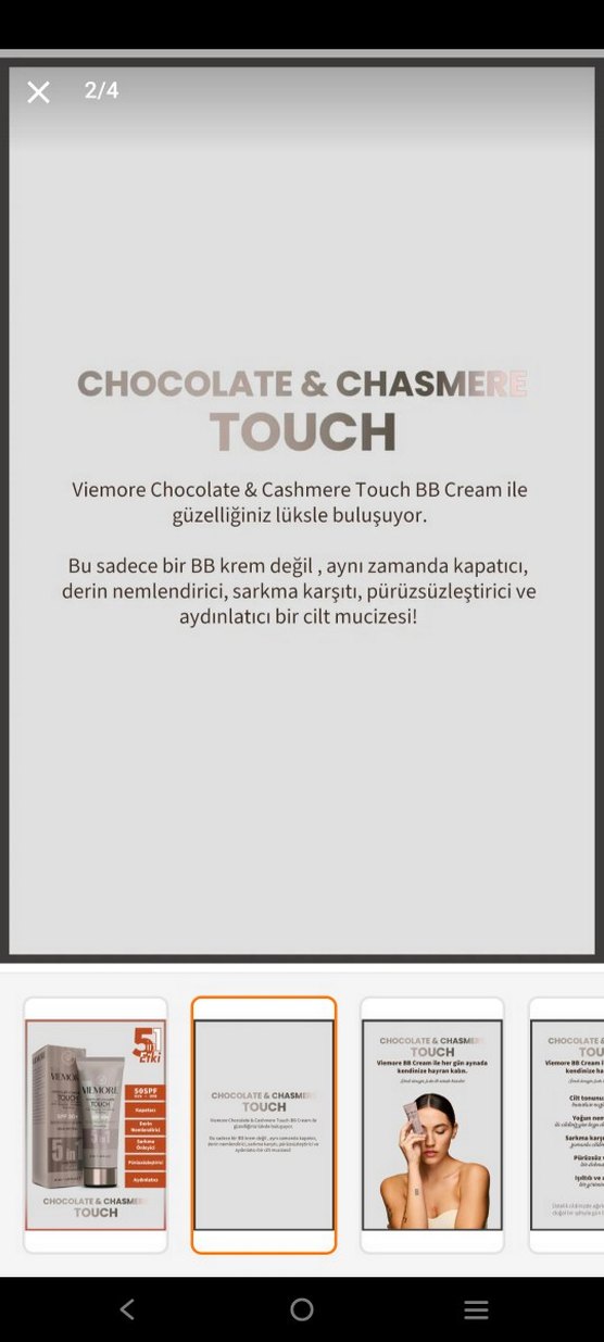 Viemore Chocolate & Chasmere Touch BB Krem SPF50+ 30ml - Görsel 2