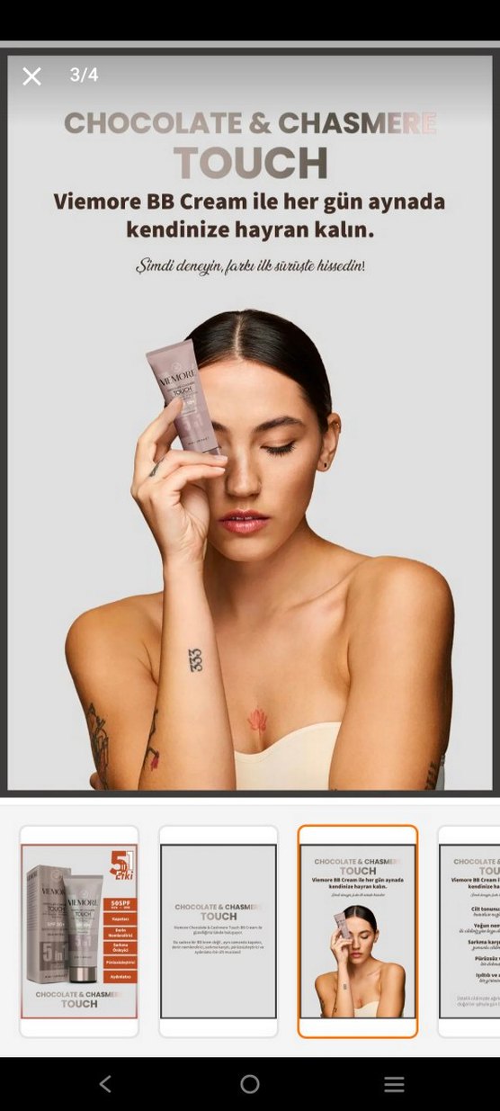Viemore Chocolate & Chasmere Touch BB Krem SPF50+ 30ml - Görsel 3