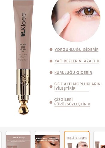 Göz Altı Morluklarına Masajlı Göz Kremi 20ML - Görsel 4