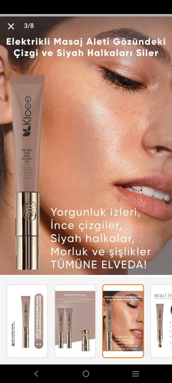 Göz Altı Morluklarına Masajlı Göz Kremi 20ML - Görsel 3