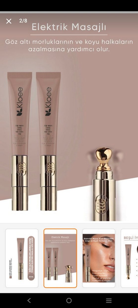 Göz Altı Morluklarına Masajlı Göz Kremi 20ML - Görsel 2