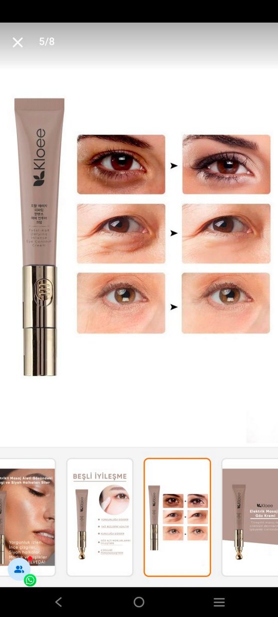 Göz Altı Morluklarına Masajlı Göz Kremi 20ML - Görsel 5