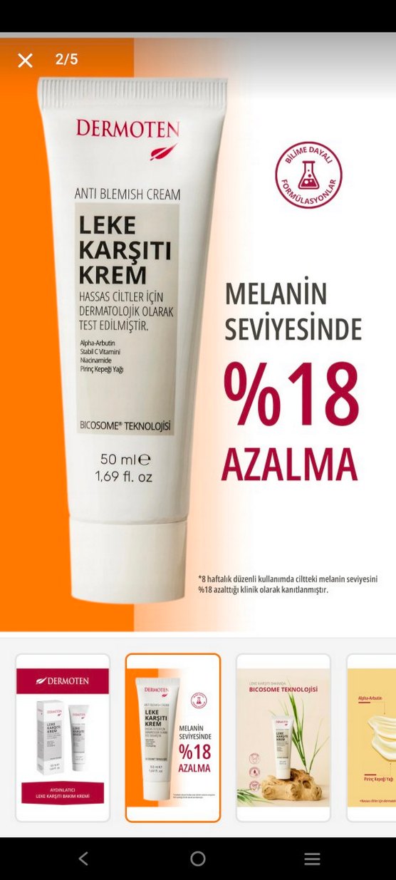 Dermoten Leke Karşıtı Aydınlatıcı Krem 50 ml - Görsel 2