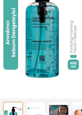 Bioderma Cosmogenesis Arindirici Kopuren Yuz Temizleyici 400 Ml