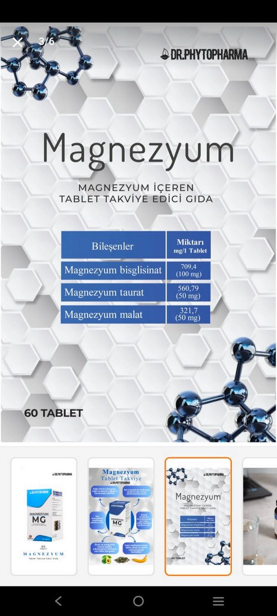 Dr. Phytopharma Magnezyum MG 60 Tablet - Görsel 3