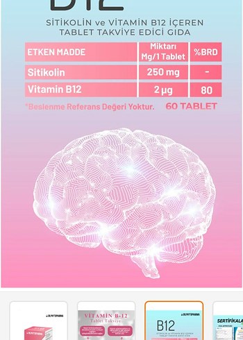 Dr.Phytopharma B12 Vitamin 60 Tablet - Görsel 3