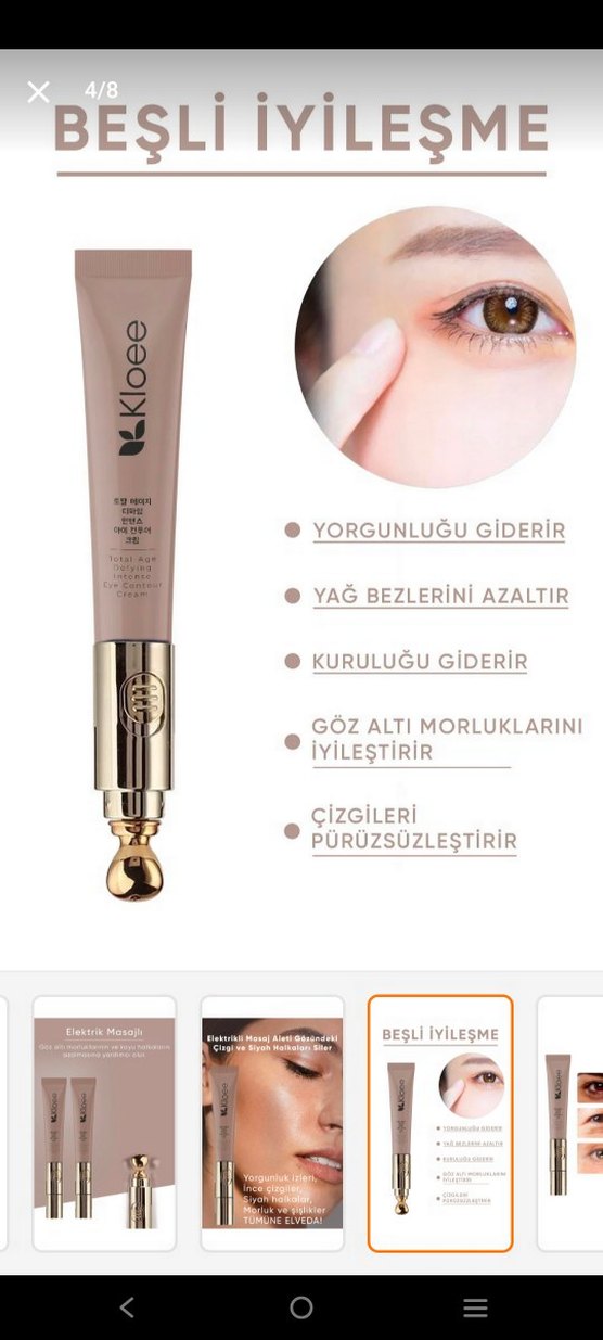 Göz Altı Morluklarına Elektrik Masajlı Göz Kremi 20ML - Görsel 4