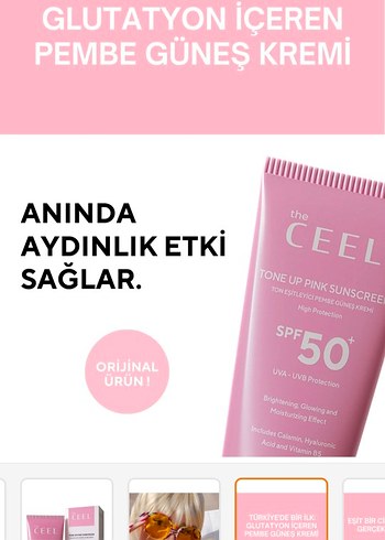 CEEL Ton Eşitleyici Pembe Güneş Kremi SPF50 50ml - Görsel 3