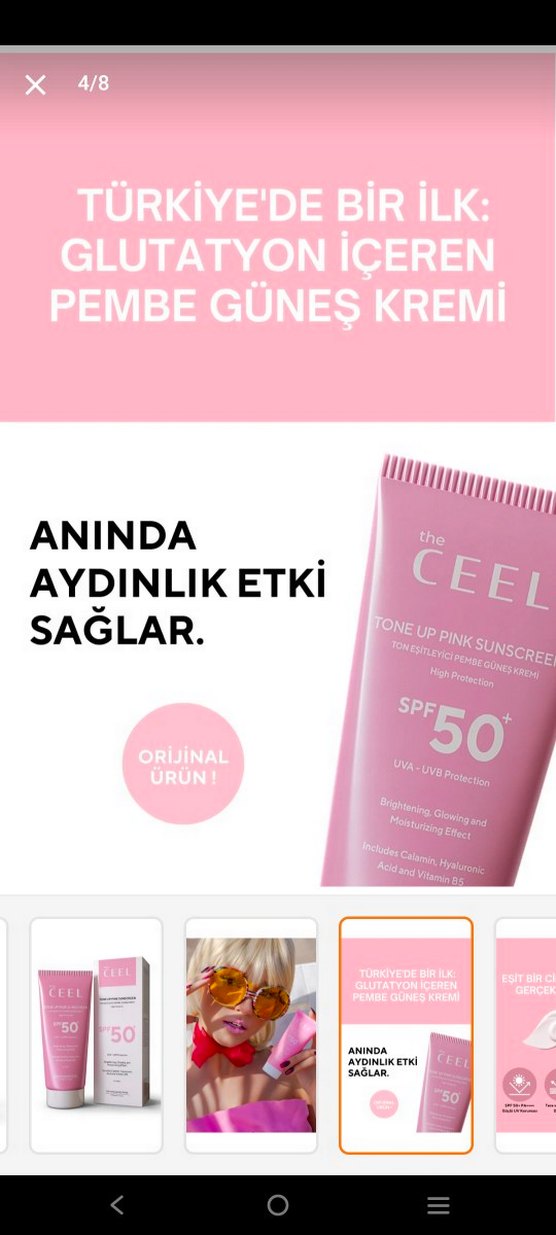 CEEL Ton Eşitleyici Pembe Güneş Kremi SPF50 50ml - Görsel 3