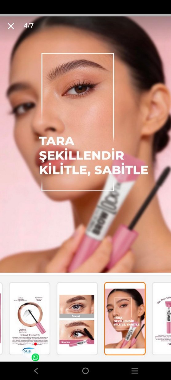 Pembe Kaş Maskarası 24 Saat Kalıcı - Görsel 3