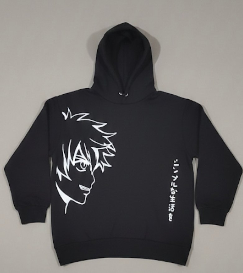 Siyah Kapüşonlu Baskılı Erkek Çocuk Sweatshirt - Görsel 3