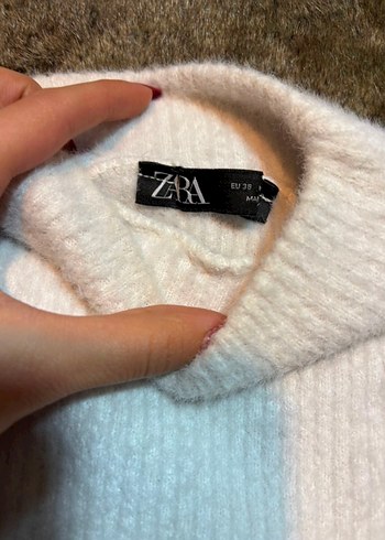 Beyaz Kadın Triko Boğazlı Kazak - Görsel 2