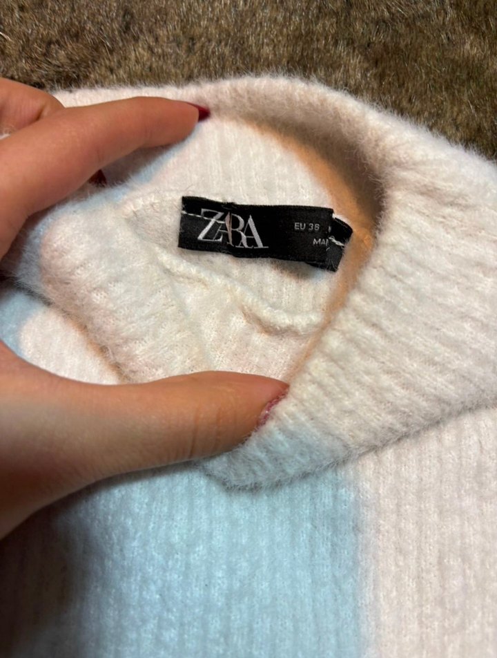 Beyaz Kadın Triko Boğazlı Kazak - Görsel 2