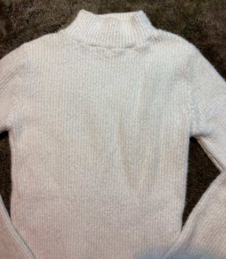 Beyaz Kadın Triko Boğazlı Kazak - Görsel 3