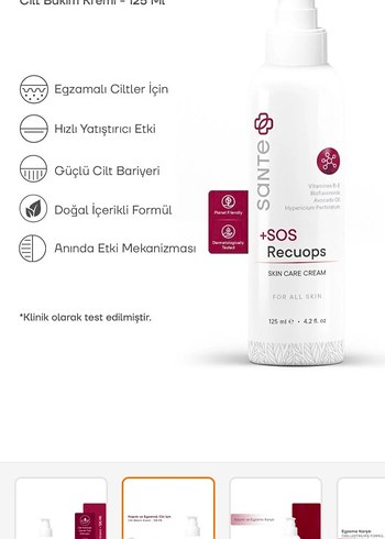 Sante +SOS Onarıcı Bakım Kremi 125 ml - Görsel 2