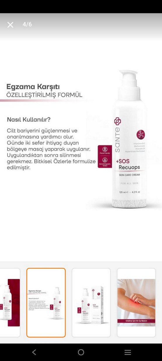 Sante +SOS Onarıcı Bakım Kremi 125 ml - Görsel 3