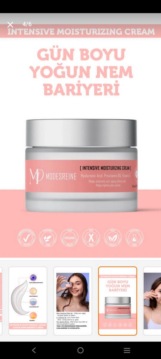 MODESREINE Yoğun Nemlendirici Krem 50ml - Görsel 2