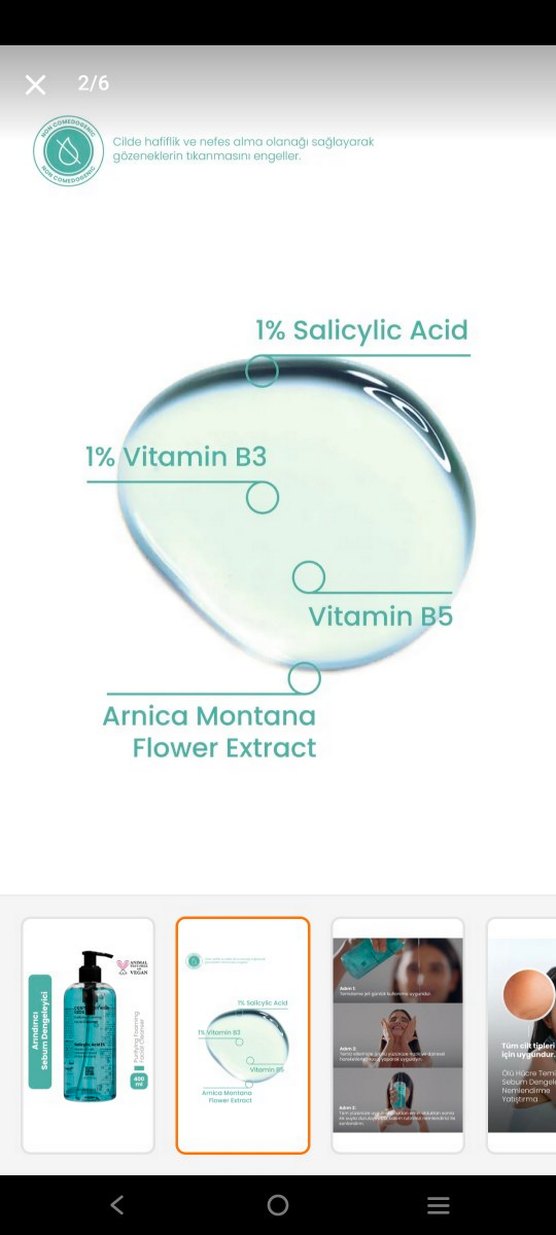 Arnica Montana Özlü Köpüren Yüz Temizleyici 400 ml - Görsel 2