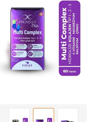 Proveg Sirius Multi Complex 60 Tablet - Görsel 2