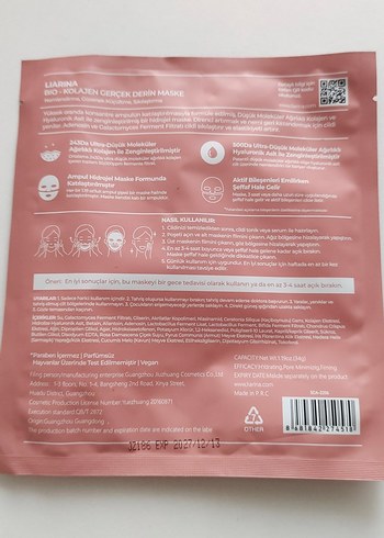 Iarina Bio-Kollajen soyulan Derin Nem Maskesi - Görsel 3